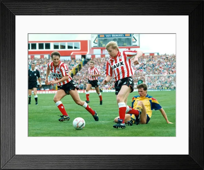 Framed Print : Sunderland Associated Football Club - Footballer Marco Gabbiadini 17 August 1991