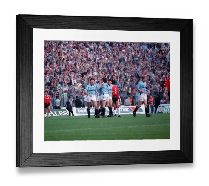 Framed Print : Manchester City 5 v Manchester United 1 23rd September 1989 Framed Print : Manchester City 5 v Manchester United 1 23rd September 1989