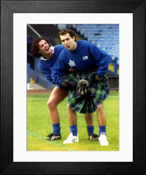 Framed Print : Tony Dorigo Gary Speed Leeds United footballers Framed Print : Tony Dorigo Gary Speed Leeds United footballers