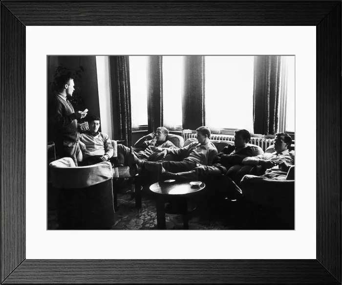 Framed Print : Chelsea football team sitting Apr 65 Framed Print : Chelsea football team sitting Apr 65