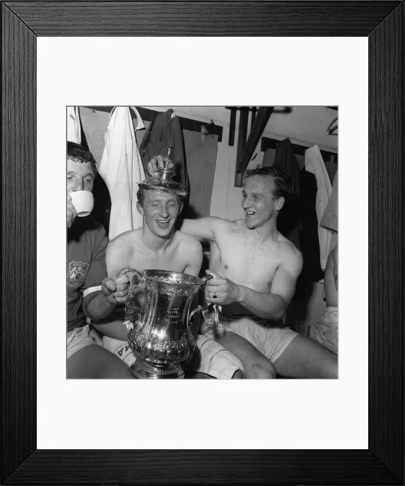 Framed Print : Denis Law Maurice Setters David Herd of Manchester United 25th May 1963 Framed Print : Denis Law Maurice Setters David Herd of Manchester United 25th May 1963