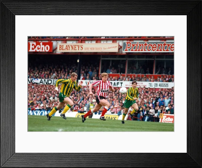 Framed Print : Sunderland Associated Football Club - Footballer Marco Gabbiadini chaed by Newcastle Framed Print : Sunderland Associated Football Club - Footballer Marco Gabbiadini chaed by Newcastle