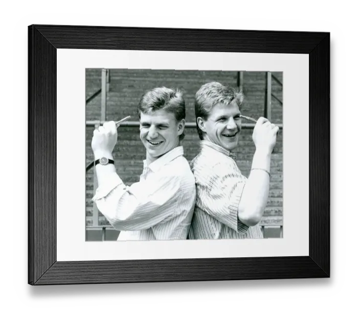Framed Print : Sunderland Associated Football Club - Footballer Marco Gabbiadini with his brother Framed Print : Sunderland Associated Football Club - Footballer Marco Gabbiadini with his brother