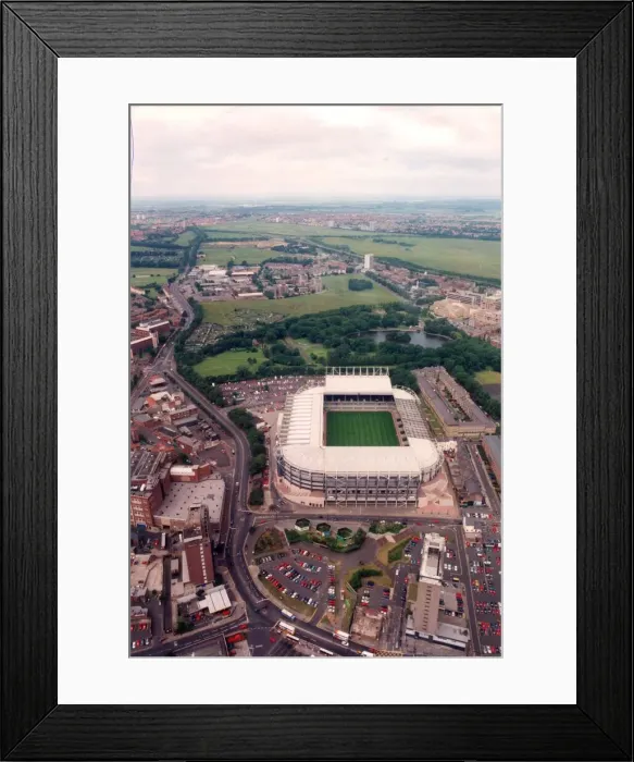 Framed Print : An aerial picure of St James Park circa 11 / 07 / 96 By the time Framed Print : An aerial picure of St James Park circa 11 / 07 / 96 By the time