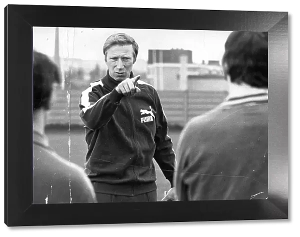 Jack Charlton talking to coaches at Wallsend Sports Centre in April 1972