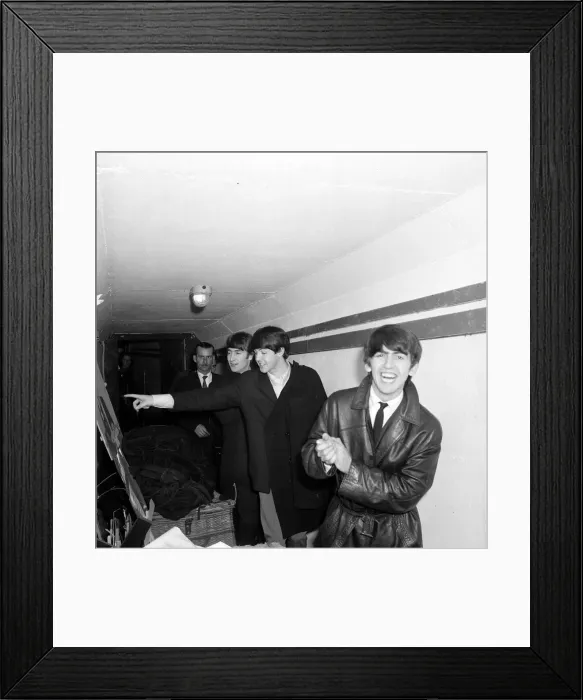 Framed Print : The Beatles Pop Group in Plymouth 13th November 1963. John Lennon