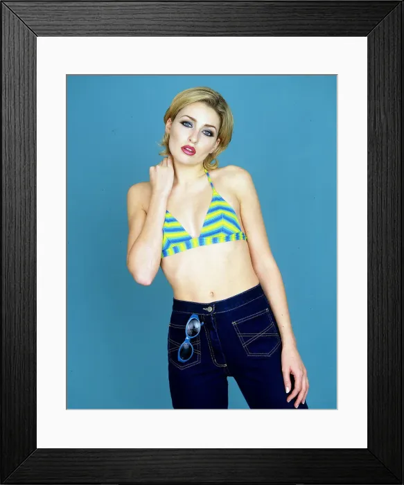Framed Print : Denim jeans from Internacionale Bikini from River Island, August 1997 Framed Print : Denim jeans from Internacionale Bikini from River Island, August 1997