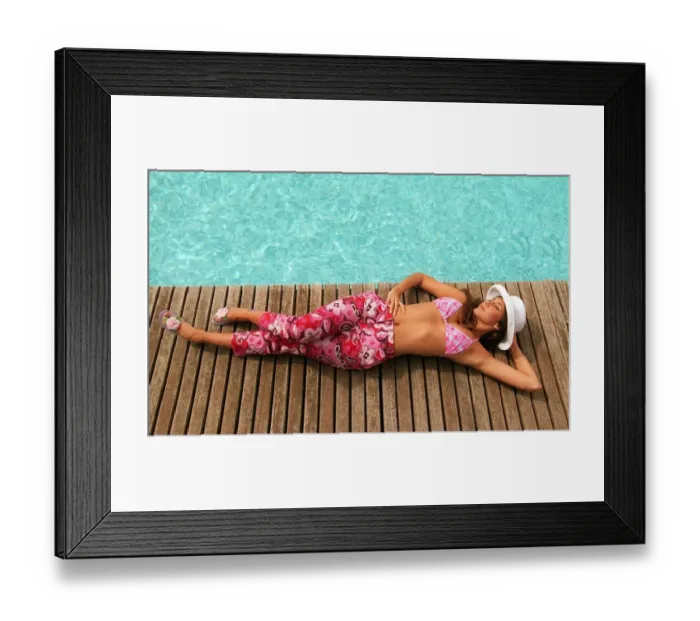 Framed Print : PIC SHOWS SWIMWEAR FASHION WITH MODEL JULIE HANNAH Framed Print : PIC SHOWS SWIMWEAR FASHION WITH MODEL JULIE HANNAH