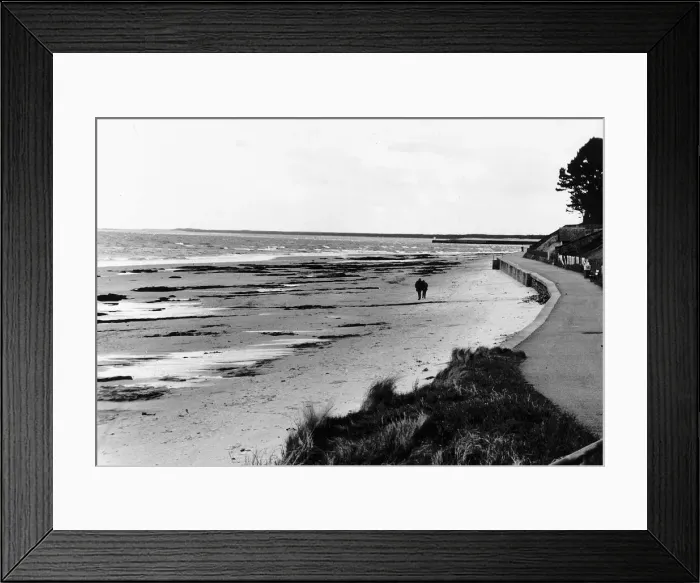 Framed Print : Views A couple take a stroll along Nairn beach Unknown date Framed Print : Views A couple take a stroll along Nairn beach Unknown date