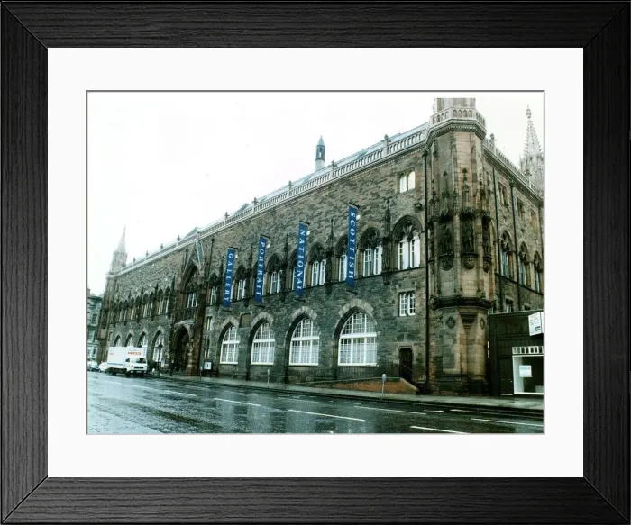 Framed Print : National Portrait Gallery Edinburgh external shoy grey building flags Framed Print : National Portrait Gallery Edinburgh external shoy grey building flags