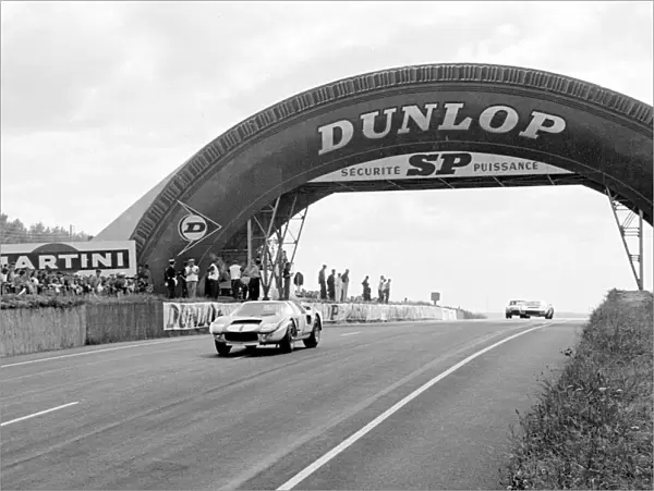 The Ford GT40 driven by Ken Miles and Bruce McLaren during the Le Mans 24 hour endurance