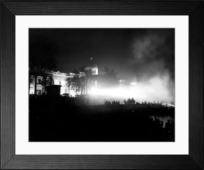 Framed Print : At 3pm on 8 May 1945, Prime Minister, Winston Churchill announced that the war in Europe Framed Print : At 3pm on 8 May 1945, Prime Minister, Winston Churchill announced that the war in Europe
