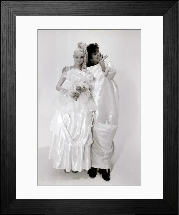 Framed Print : Fashion from comedian Dawn French Comedian Dawn French with a young blonde girl
