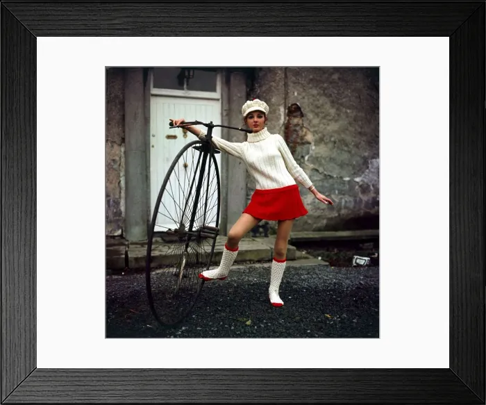 Framed Print : Irish Fashions- November 1969 Anna Andreucetti wearing some of Designer Cyril