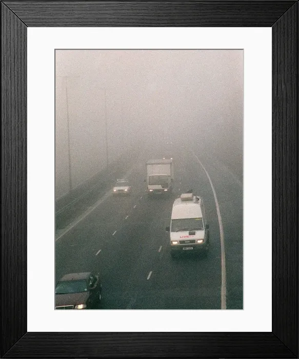 Framed Print : Weather Fog Motorways M1 Framed Print : Weather Fog Motorways M1