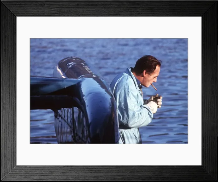 Framed Print : Power boat racer Donald Campbell who was killed in his boat Bluebird Framed Print : Power boat racer Donald Campbell who was killed in his boat Bluebird