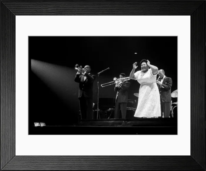 Framed Print : Louis Armstrong Jazz Musician - May 1956 during his first concert in Great Britain Framed Print : Louis Armstrong Jazz Musician - May 1956 during his first concert in Great Britain