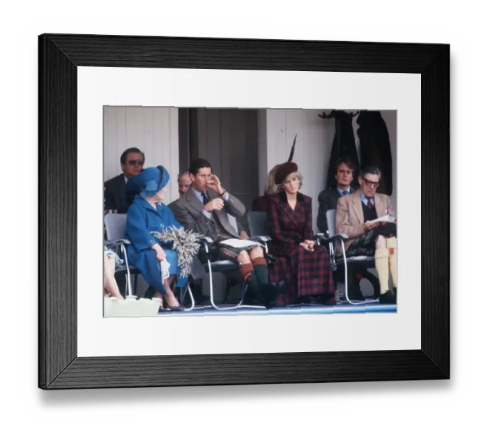 Framed Print : The Royal Family attend the annual Braemar Highland Games near Balmoral, Scotland