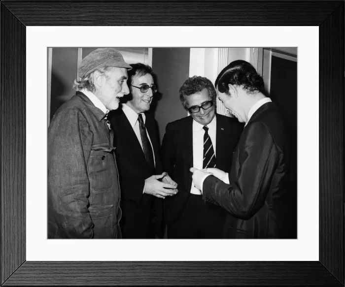 Framed Print : Prince Charles meets The Goons 1974 Framed Print : Prince Charles meets The Goons 1974