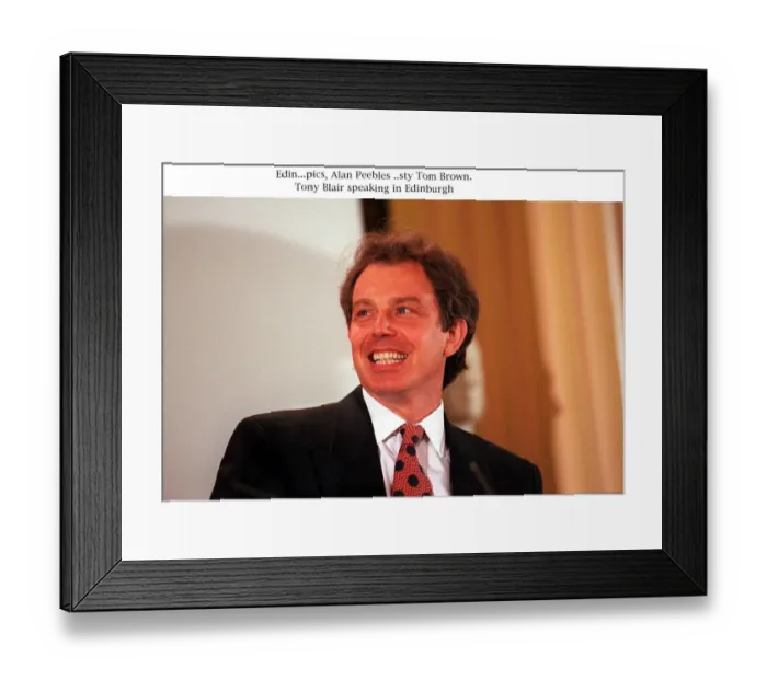Framed Print : Tony Blair speaking in Edinburgh June 1996 Framed Print : Tony Blair speaking in Edinburgh June 1996