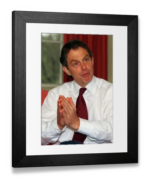 Framed Print : Interview With Prime Minister Tony Blair April 1998 Prime Minister Tony Blair