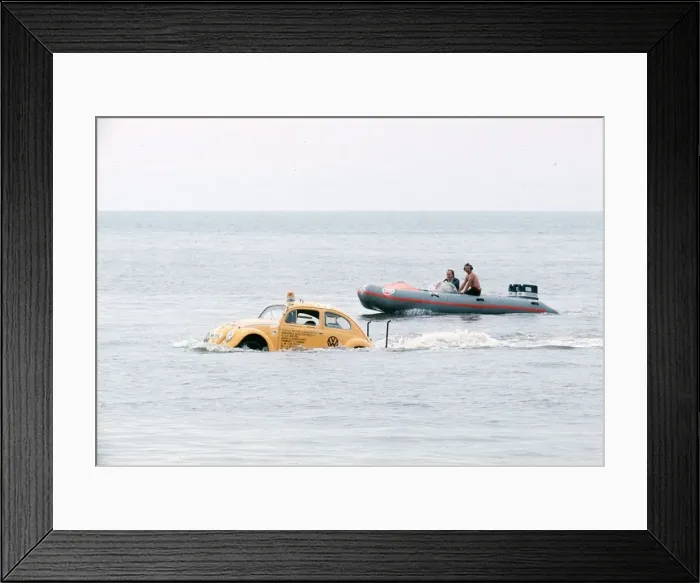 Framed Print : Volkswagen Beetle, with suitable modifications, crosses the Irish Sea in 8 hours Framed Print : Volkswagen Beetle, with suitable modifications, crosses the Irish Sea in 8 hours