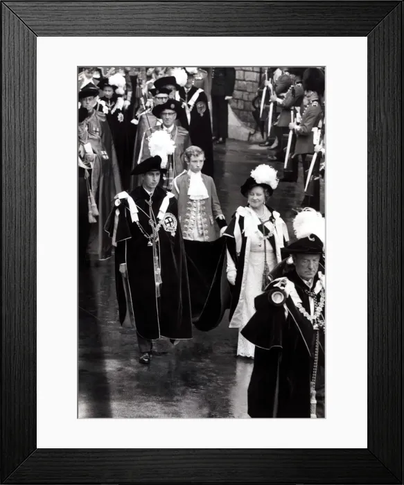 Framed Print : Charles invested in Knights of the Garter Ceremony at Windsor June 1968 Framed Print : Charles invested in Knights of the Garter Ceremony at Windsor June 1968