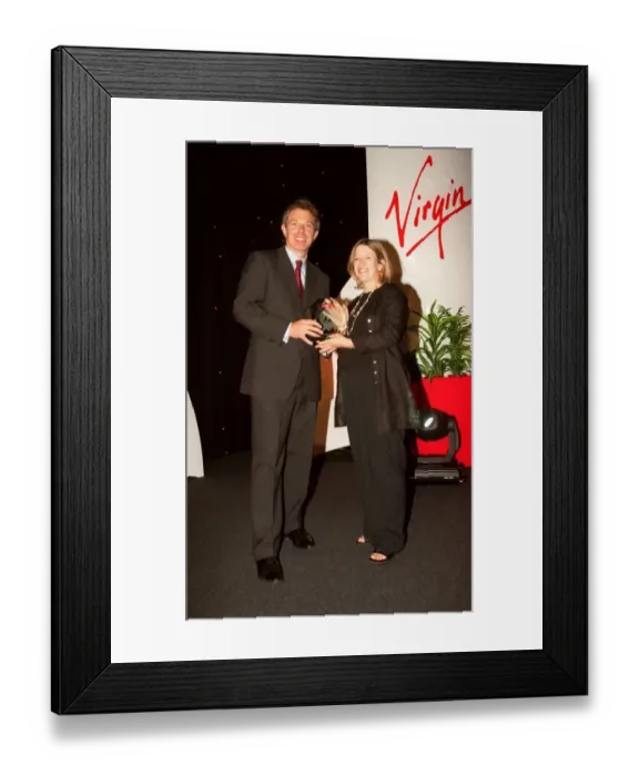 Framed Print : Tony Blair MP gives Helen Ridding her award May 1999 Teacher of the Year Framed Print : Tony Blair MP gives Helen Ridding her award May 1999 Teacher of the Year