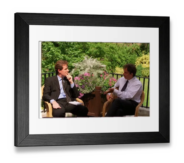 Framed Print : Tony Blair Labour Prime Minister at Number 10 August 1997 during an interview with Framed Print : Tony Blair Labour Prime Minister at Number 10 August 1997 during an interview with