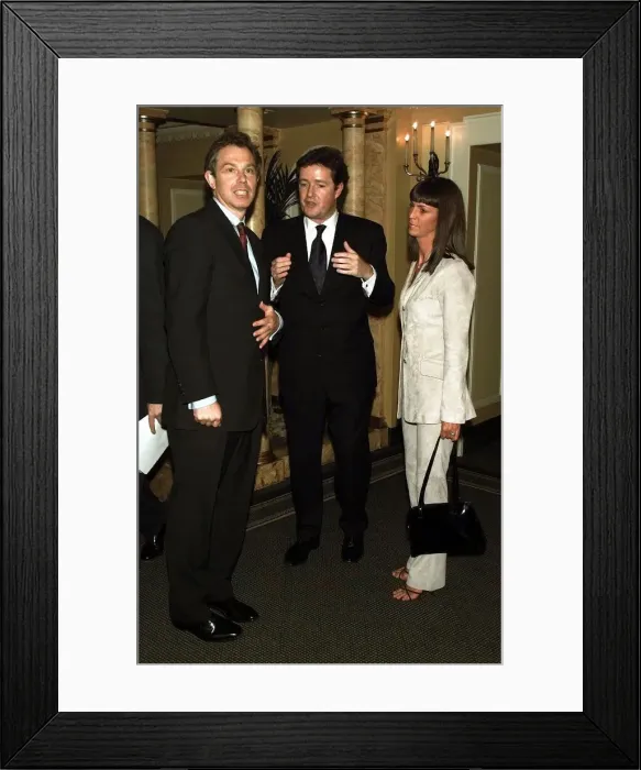 Framed Print : Tony Blair with Piers Morgan May 1999 at the Dorchester Hotel in London for Framed Print : Tony Blair with Piers Morgan May 1999 at the Dorchester Hotel in London for