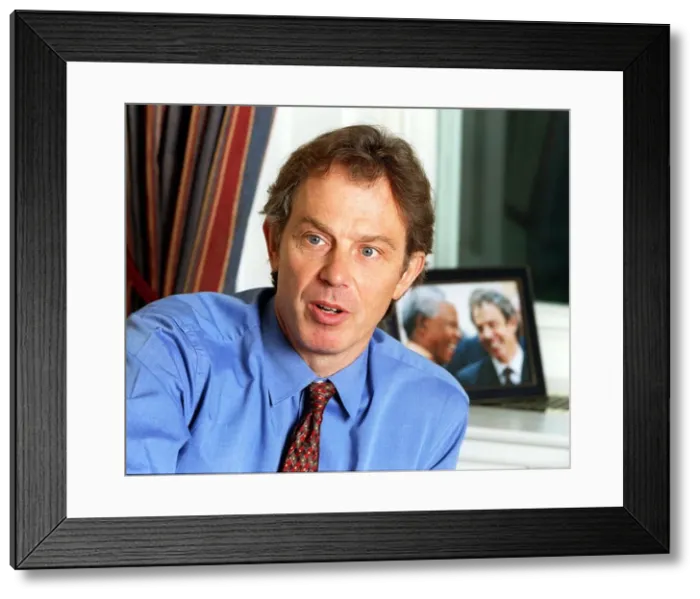 Framed Print : Tony Blair Prime Minister of Britain January 1999 is pictured during an interview Framed Print : Tony Blair Prime Minister of Britain January 1999 is pictured during an interview