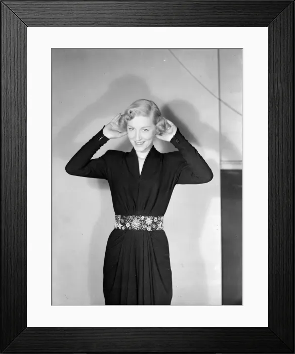 Framed Print : Mannequin modelling the latest 1949 fashions Alternate Caption Sorry I