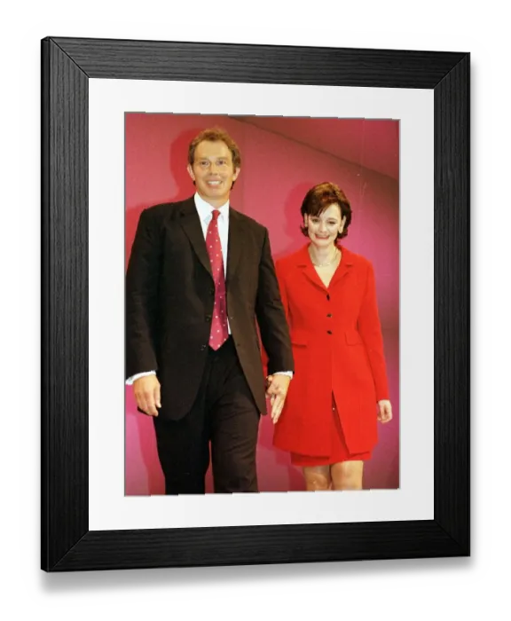 Framed Print : Tony Blair Prime Minister with wife Cherie September 1998 attending the Labour Party Framed Print : Tony Blair Prime Minister with wife Cherie September 1998 attending the Labour Party