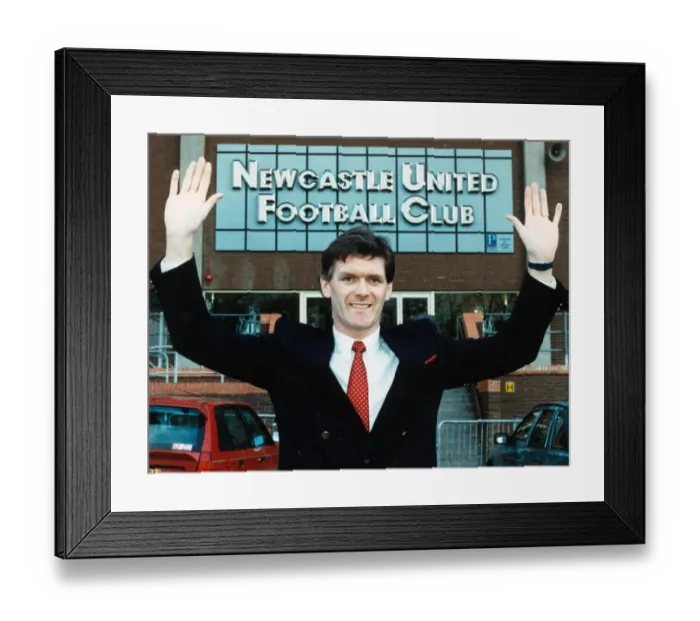 Framed Print : Roy Aitken seen here outside Newcastle Uniteds St James Park stadium January 1990