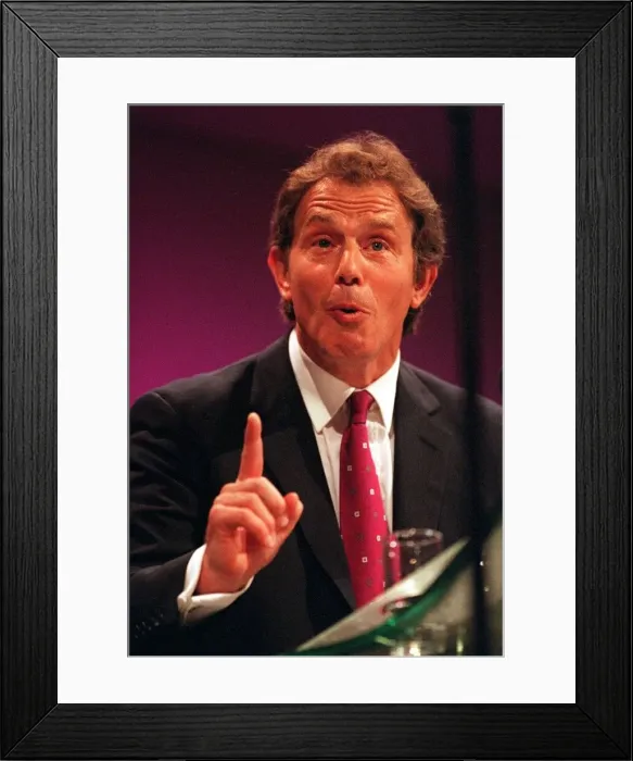 Framed Print : Tony Blair Prime Minister speaking September 1998 at the Labour Party Conference