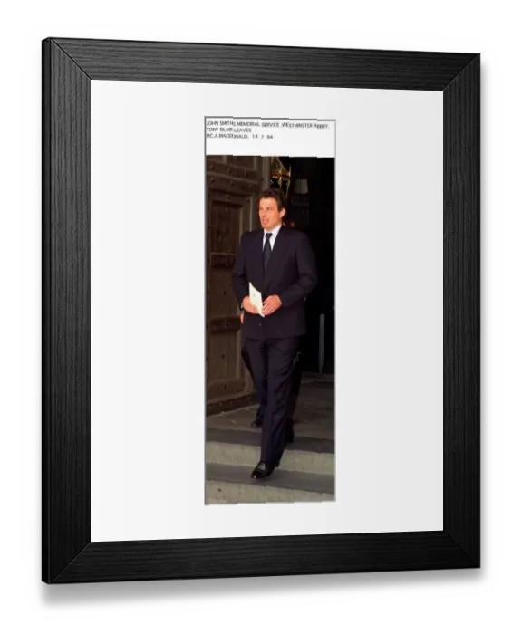 Framed Print : Attends memorial service for JohnSmith at Westminster Abbey epd