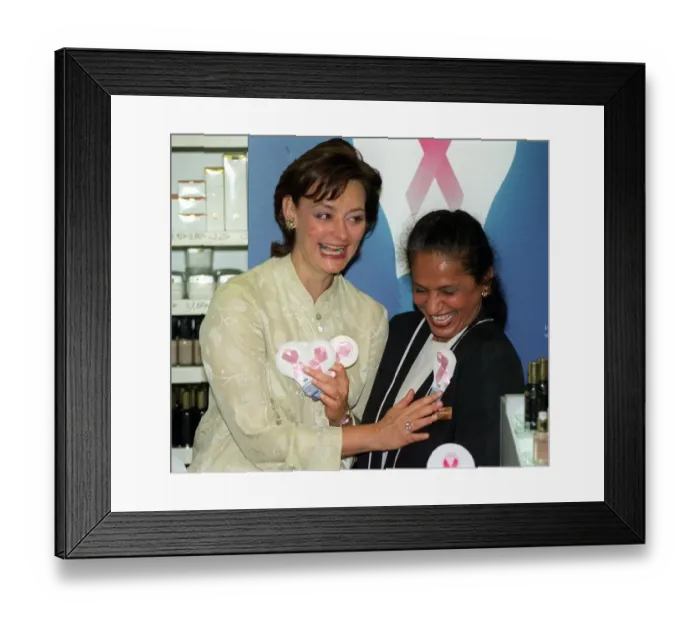 Framed Print : Cherie Booth QC wife of Prime Minister September 1998 Tony Blair launches the Breast Framed Print : Cherie Booth QC wife of Prime Minister September 1998 Tony Blair launches the Breast