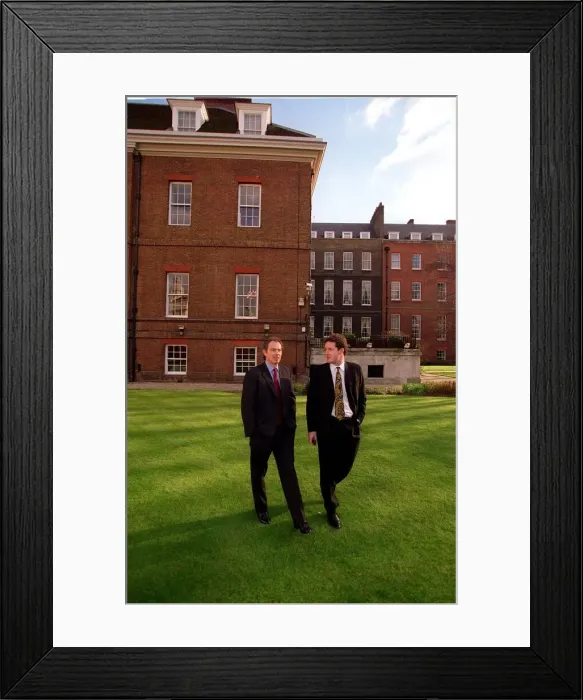Framed Print : Tony Blair British Prime Minister talks to Piers Morgan