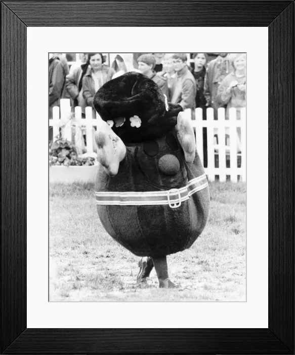 Framed Print : Princess Anne having fun dressed up as Mr Funny August 1985 Framed Print : Princess Anne having fun dressed up as Mr Funny August 1985