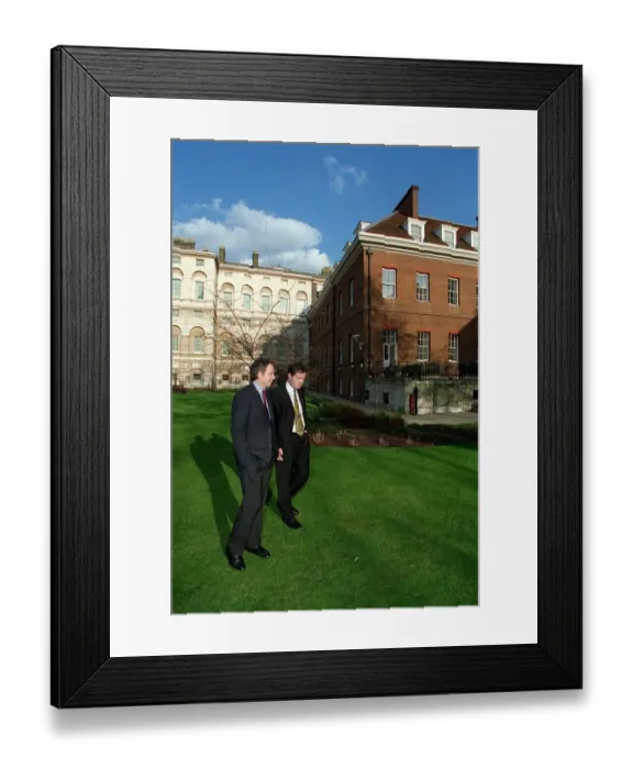 Framed Print : Tony Blair Prime Minister March 98 In the grounds of 10 Downing Street talking to Framed Print : Tony Blair Prime Minister March 98 In the grounds of 10 Downing Street talking to