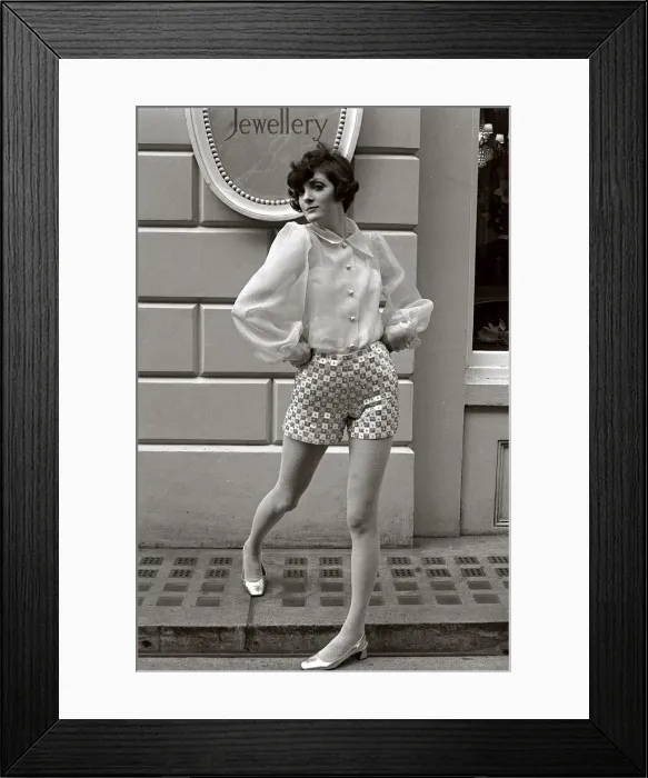 Framed Print : Christian Dior new fashion range called Diorling model at the London branch 6th