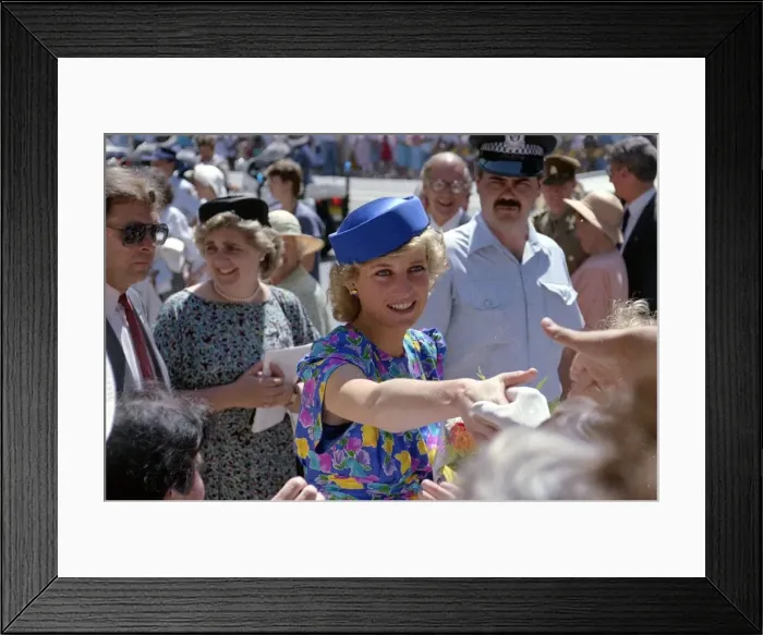 Framed Print : Princess Diana and Prince Charles Overseas Visit to Australia for the Bi-Centennial