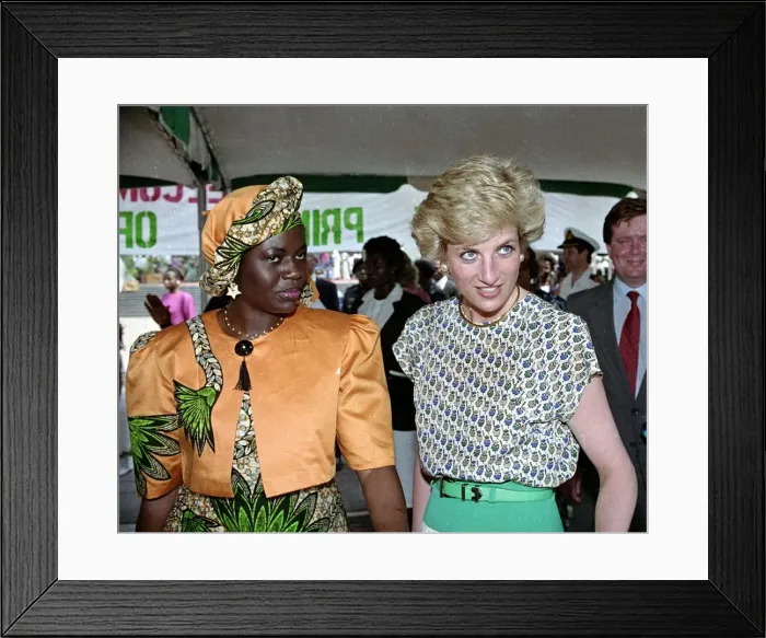 Framed Print : Prince and Princess of Wales Official Visit to Nigeria in West Africa