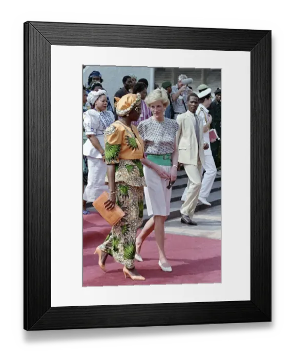 Framed Print : Prince and Princess of Wales Official Visit to Nigeria in West Africa