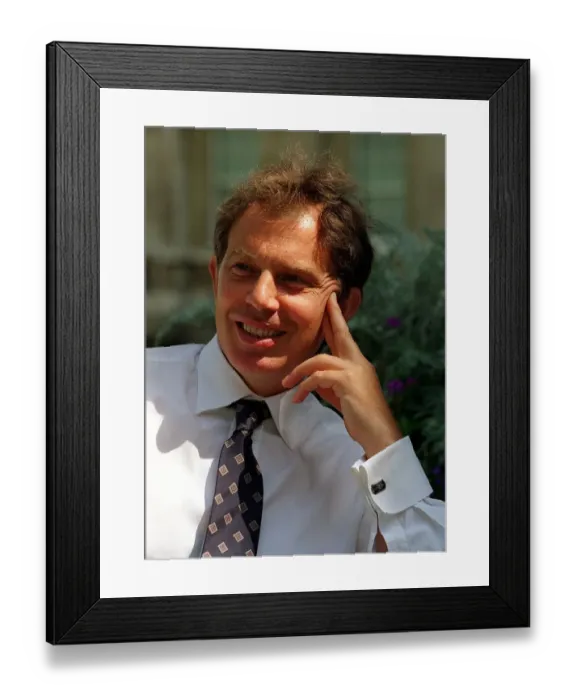 Framed Print : Tony Blair Prime Minister at Downing Street July 1997 during interview with Piers Framed Print : Tony Blair Prime Minister at Downing Street July 1997 during interview with Piers