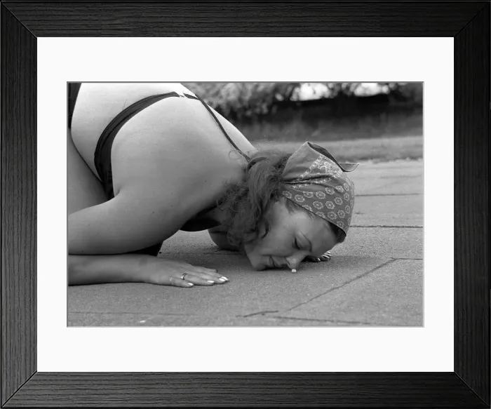 Framed Print : Stunts 1978 Pea Pusher, The contender, Helga Jansons gets in some training July Framed Print : Stunts 1978 Pea Pusher, The contender, Helga Jansons gets in some training July