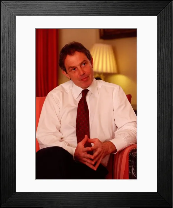 Framed Print : Tony Blair Prime Minister April 98 Iside 10 Downing street