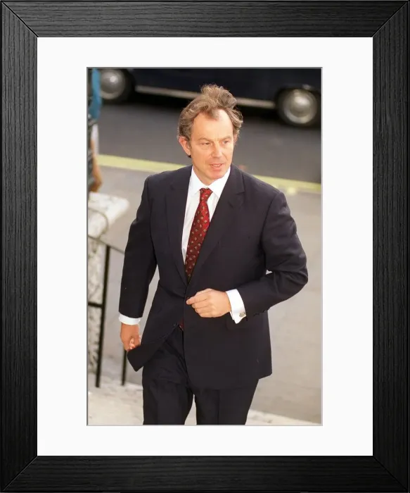 Framed Print : Tony Blair arriving for the memorial service, at St. Martin s-in-the-field in London Framed Print : Tony Blair arriving for the memorial service, at St. Martin s-in-the-field in London