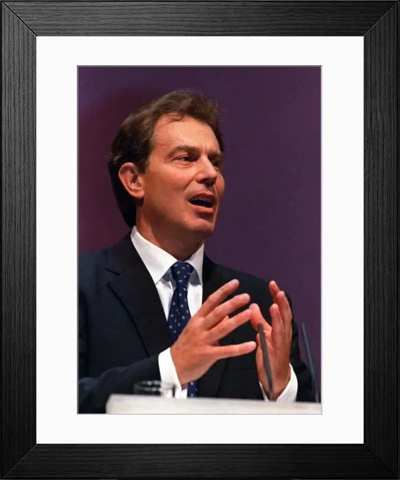 Framed Print : Tony Blair Prime Minister at Labour Party Conference September 1997 at Brighton