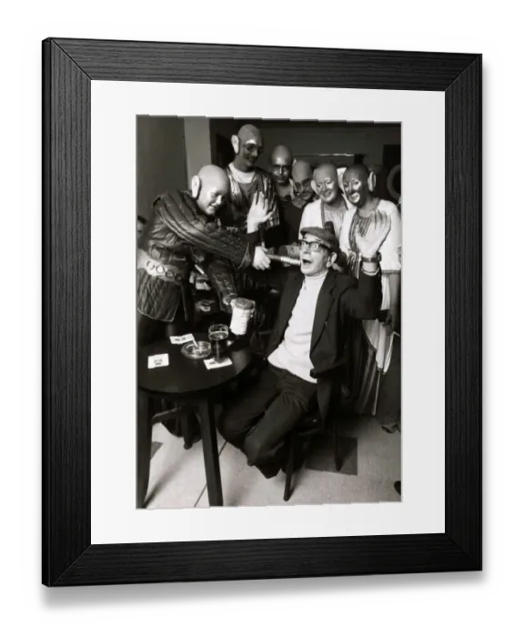 Framed Print : Charity Fancy Dress People dressed as skin heads wearing funny clothes go round a